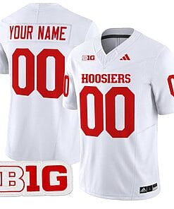 Custom Indiana Hoosiers Jersey Name and Number Vapor Limited Football White