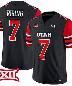 Cameron Rising Jersey #7 Utah Utes Vapor Limited College Football Stitched Black