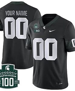 Custom Michigan State Spartans Jersey Name and Number College Football Green Alternate Limited All Stitched