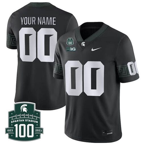 Custom Michigan State Spartans Jersey Name and Number College Football Green Alternate Limited All Stitched