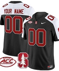 Custom Stanford Cardinal Jersey Name and Number Vapor Limited College Football Stitched Black Alternate