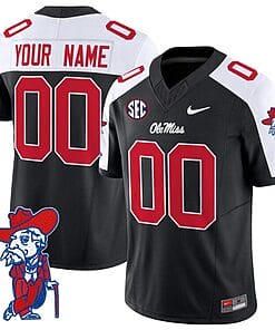 Custom Ole Miss Rebels Jersey Name and Number Vapor Limited College Football Stitched Black Alternate