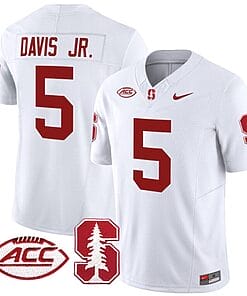 Chris Davis Jr Jersey #5 Stanford Cardinal Vapor Limited College Football Stitched White