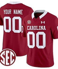 Custom South Carolina Gamecocks Jersey Name and Number Football 1980 Throwback Vapor Limited Garnet