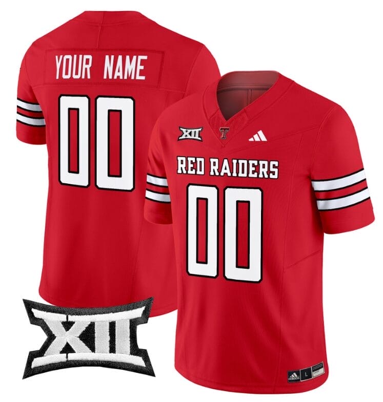 Custom Texas Tech Red Raiders Jersey Name and Number Vapor Limited Football Red