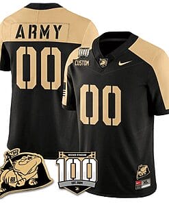 Custom Army Black Knights Jersey Name and Number Vapor Limited College Football Stitched Black Alternate