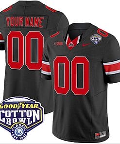 Custom Ohio State Jersey Name and Number Cotton Bowl Patch Vapor Football Black