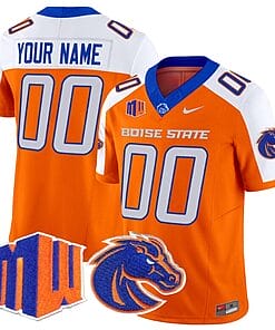 Custom Boise State Broncos Jersey Name and Number Vapor Limited College Football Stitched Orange Alternate