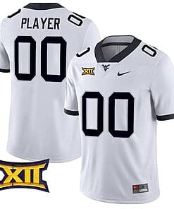 Custom West Virginia Mountaineers Jersey Name and Number College Football White All Stitched
