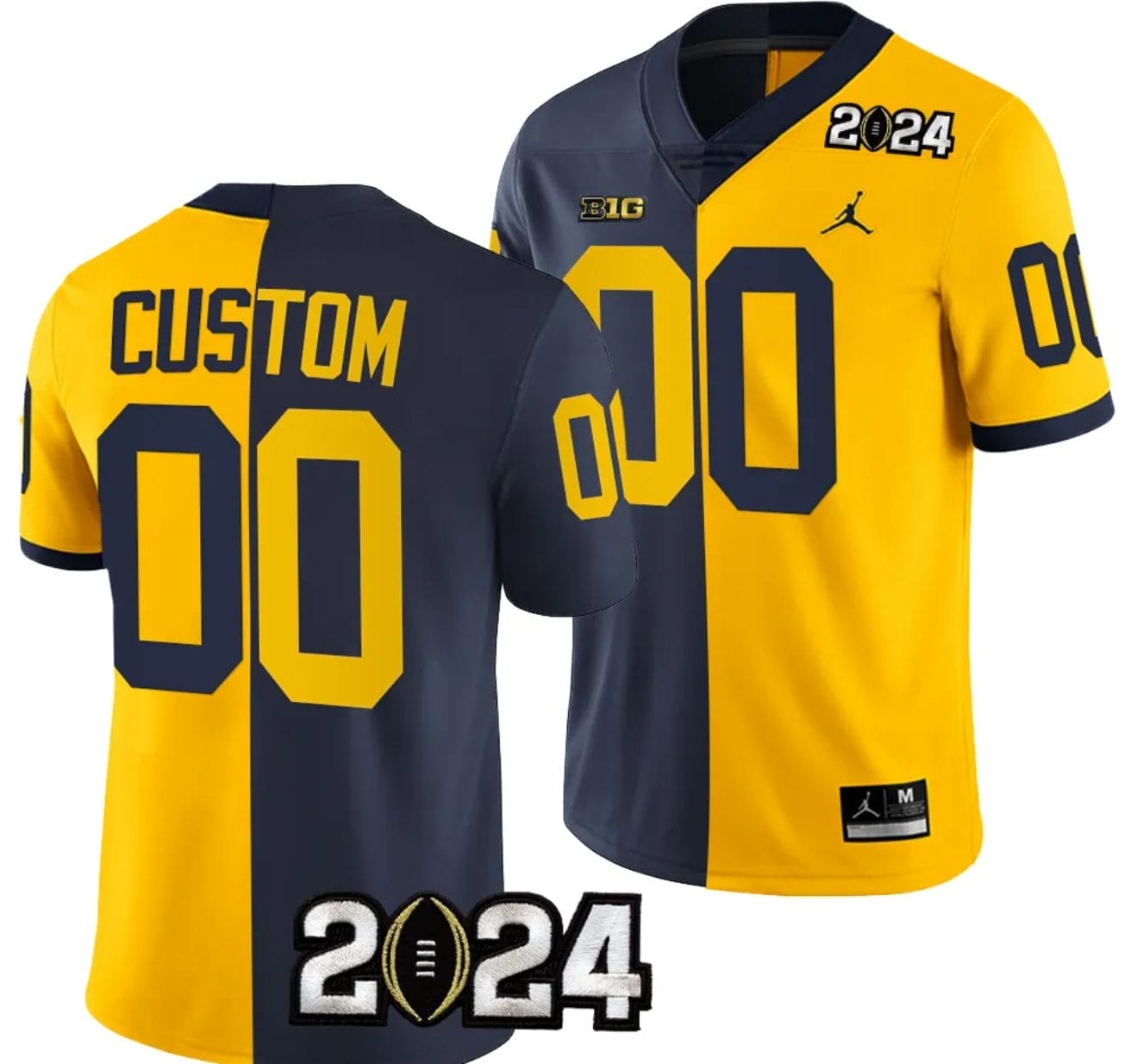 Custom Michigan Wolverines Jersey Name and Number 2024 Football National Championship Playoff Mazie