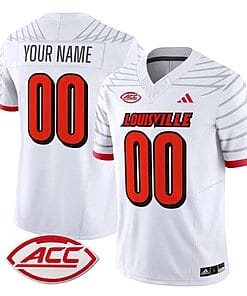 Custom Louisville Cardinals Jersey Name and Number Vapor Football Stitched White