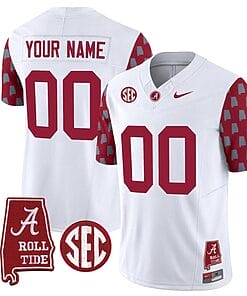 Custom Alabama Crimson Tide Jersey Name and Number Vapor College Football Limited Stitched Crimson Sleeves