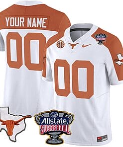 Custom Texas Longhorns Jersey Name and Number Sugar Bowl Patch Football Inverted