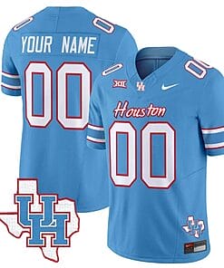 Custom Houston Cougars Jersey Name and Number Inspired Vapor College Football Limited All Stitched Blue