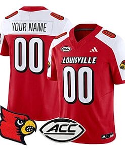 Custom Louisville Cardinals Jersey Name and Number Vapor Football Stitched Red Alternate