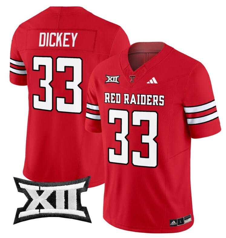 Cameron Dickey Jersey #33 Texas Tech Red Raiders Vapor Limited Football Red