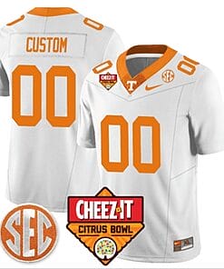 Custom Tennessee Vols Jersey Name and Number Football Cheez It Citrus Bowl Patch White