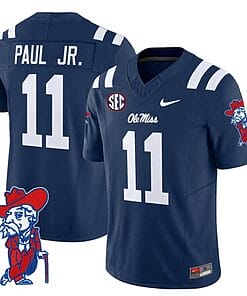 Chris Paul Jr Jersey #11 Ole Miss Rebels Vapor Limited College Football Stitched Navy