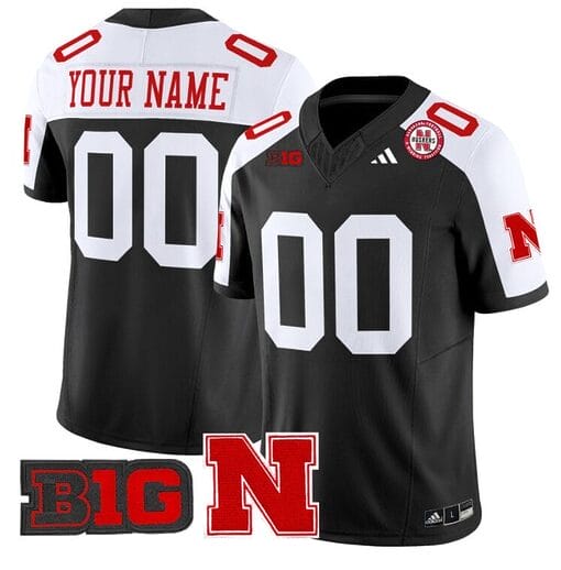 Custom Nebraska Cornhuskers Jersey Name and Number Vapor Limited Football Black Alternate