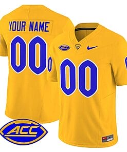 Custom Pittsburgh Panthers Jersey Name and Number Vapor Limited College Football Stitched Gold