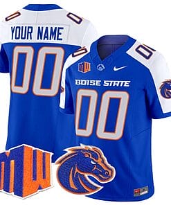 Custom Boise State Broncos Jersey Name and Number Vapor Limited College Football Stitched Royal Alternate