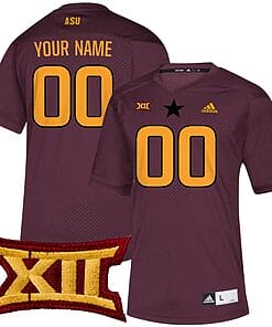 Custom Arizona State Sun Devils Jersey Name and Number College Football Maroon Game All Stitched