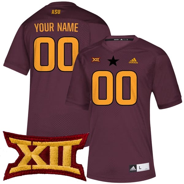 Custom Arizona State Sun Devils Jersey Name and Number College Football Maroon Game All Stitched