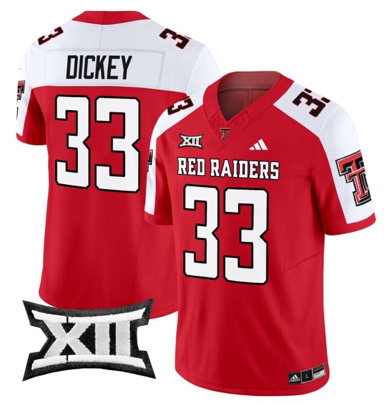 Cameron Dickey Jersey #33 Texas Tech Red Raiders Vapor Limited Football Red Alternate