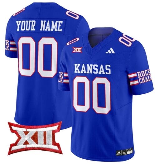 Custom Kansas Jayhawks Jersey Name and Number 2024 Vapor College
