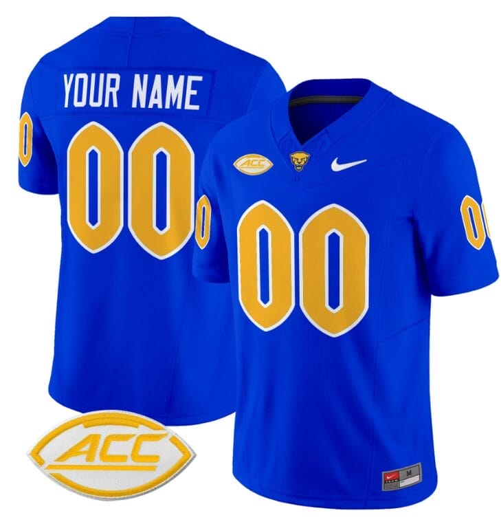 Custom Pittsburgh Panthers Jersey Name and Number Vapor Limited College Football Stitched Royal