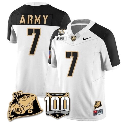 Champ Harris Jersey #7 Army Black Knights Vapor Limited College Football Stitched White Alternate