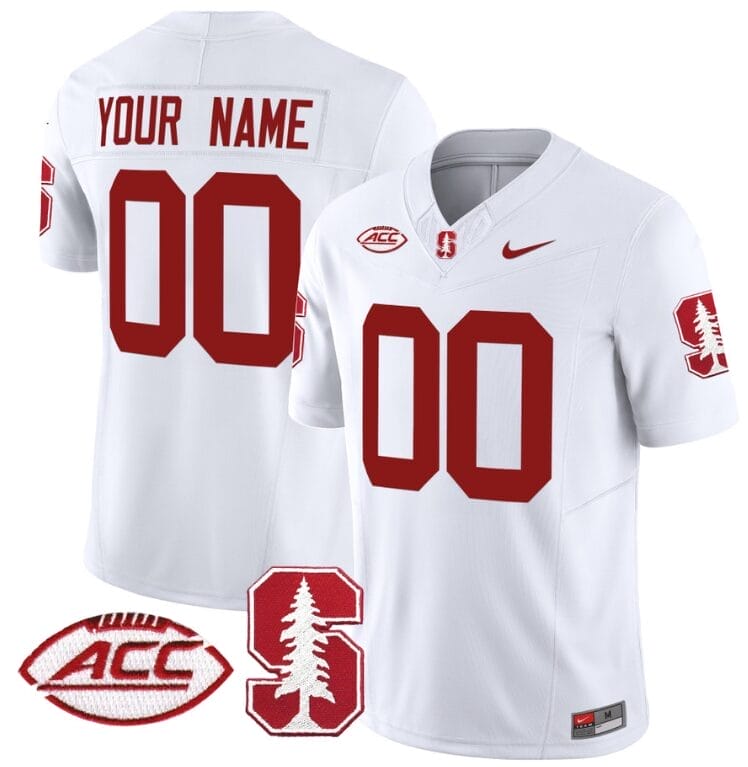 Custom Stanford Cardinal Jersey Name and Number Vapor Limited College Football Stitched White