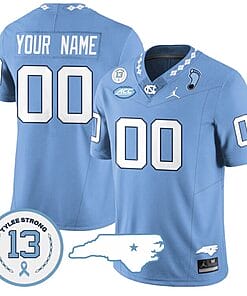Custom North Carolina Jersey Name and Number Vapor College Football Stitched Blue