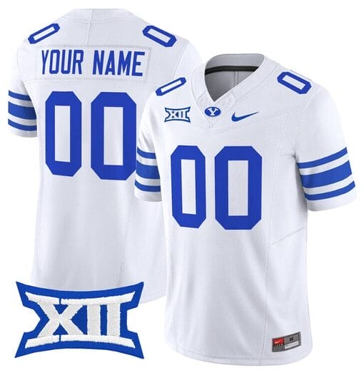 Custom BYU Cougars Jersey Name and Number Vapor Limited College Football Stitched White