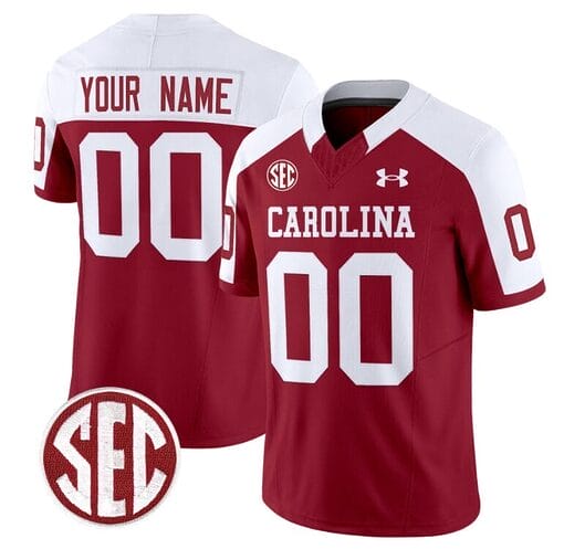 Custom South Carolina Gamecocks Jersey Name and Number Football 1980 Throwback Vapor Limited Garnet Alternate