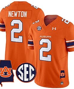 Cam Newton Jersey #2 Auburn Tigers SEC Patch Vapor Limited College Football Stitched Orange