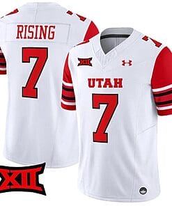 Cameron Rising Jersey #7 Utah Utes Vapor Limited College Football Stitched White