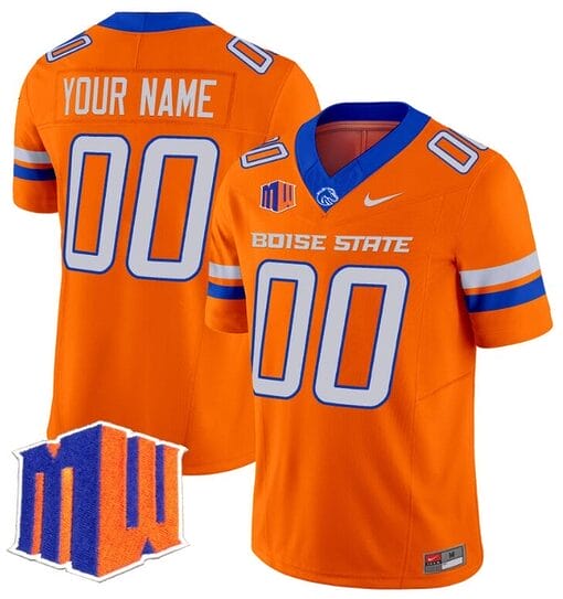 Custom Boise State Broncos Jersey Name and Number Vapor Limited College Football Stitched Orange
