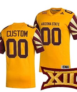 Custom Arizona State Sun Devils Jersey Name and Number College Football Gold Premier All Stitched
