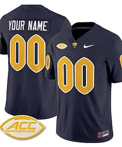 Custom Pittsburgh Panthers Jersey Name and Number Vapor Limited College Football Stitched Navy