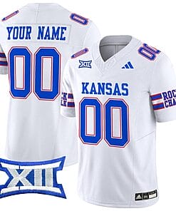 Custom Kansas Jayhawks Jersey Name and Number 2024 Vapor College Football Vapor Limited White