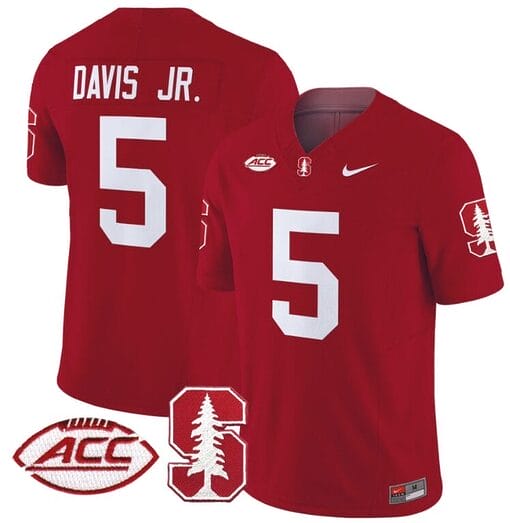 Chris Davis Jr Jersey #5 Stanford Cardinal Vapor Limited College Football Stitched Crimson