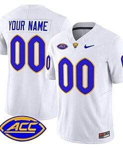 Custom Pittsburgh Panthers Jersey Name and Number Vapor Limited College Football Stitched White