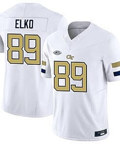 Chris Elko Jersey #89 Georgia Tech Yellow Jacket College Football Edition White