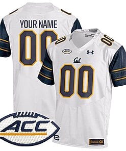 Custom California Golden Bears Jersey Name and Number College Football White Away Game – All Stitched