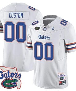 Custom Florida Gators Jersey Name and Number College Football White Limited All Stitched