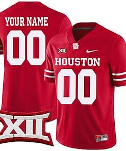 Custom Houston Cougars Jersey Name and Number College Football Alternate Red All Stitched