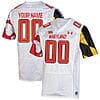 Custom Maryland Terrapins Jersey Name and Number College Football White Away Game – All Stitched