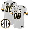 Custom Missouri Tigers Jersey Name and Number College Football White All Stitched
