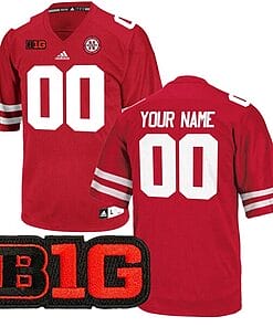 Custom Nebraska Cornhuskers Jersey Name and Number College Football Scarlet All Stitched